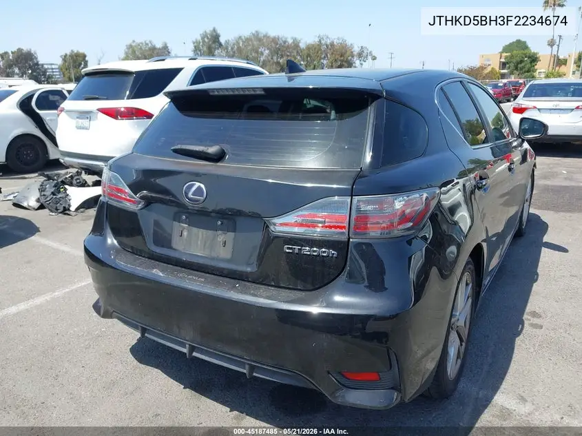 2015 Lexus Ct 200H VIN: JTHKD5BH3F2234674 Lot: 45187485