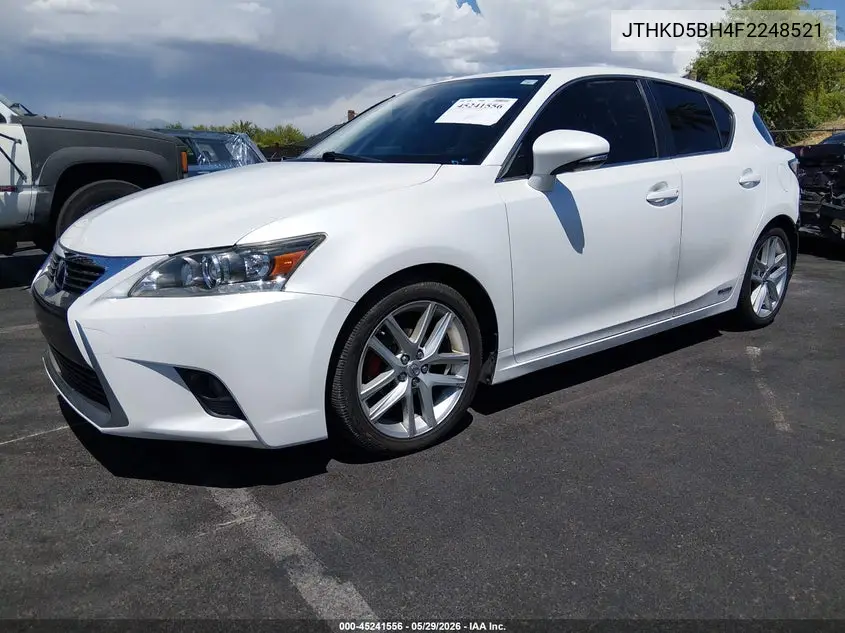 2015 Lexus Ct 200H VIN: JTHKD5BH4F2248521 Lot: 45241556
