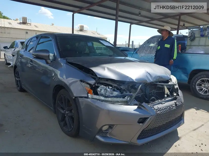 2015 Lexus Ct 200H VIN: JTHKD5BH1F2212009 Lot: 45242710
