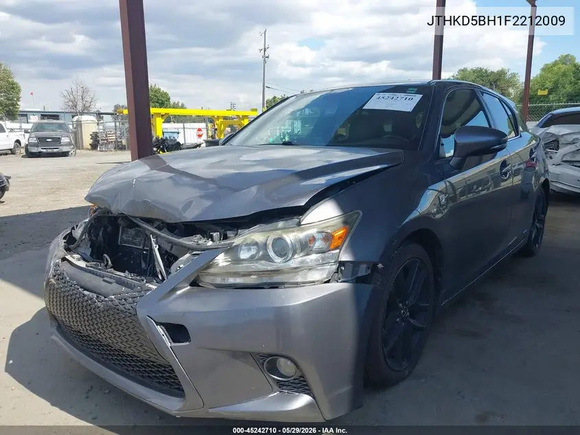 2015 Lexus Ct 200H VIN: JTHKD5BH1F2212009 Lot: 45242710