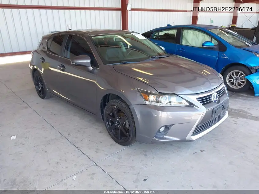 2015 Lexus Ct 200H VIN: JTHKD5BH2F2236674 Lot: 45339033