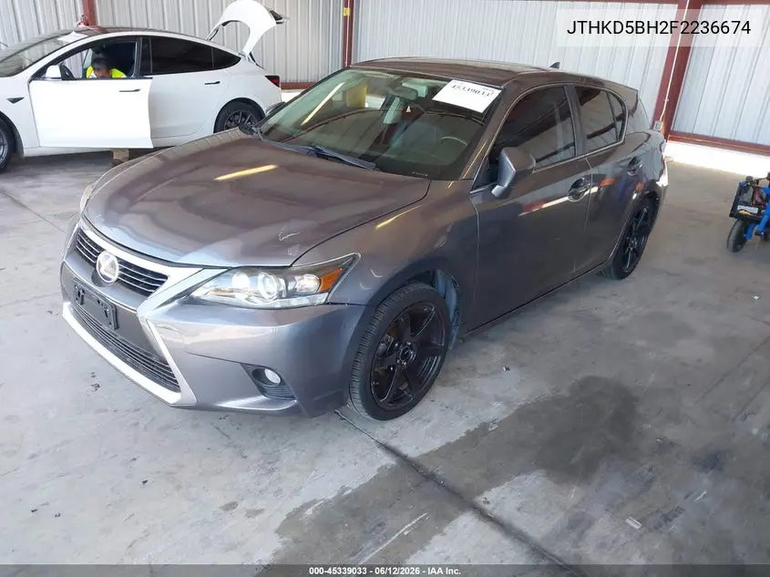 2015 Lexus Ct 200H VIN: JTHKD5BH2F2236674 Lot: 45339033