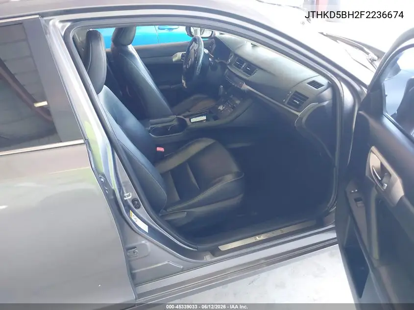 2015 Lexus Ct 200H VIN: JTHKD5BH2F2236674 Lot: 45339033