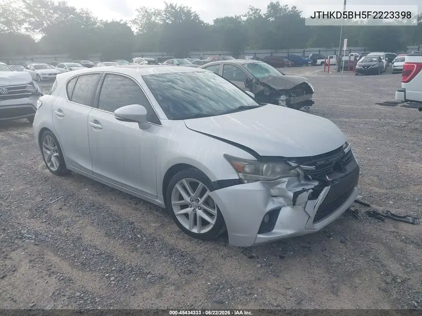 2015 Lexus Ct 200H VIN: JTHKD5BH5F2223398 Lot: 45434333
