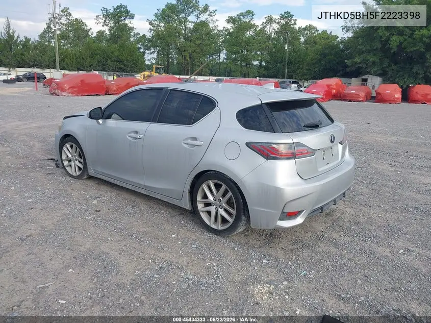 2015 Lexus Ct 200H VIN: JTHKD5BH5F2223398 Lot: 45434333