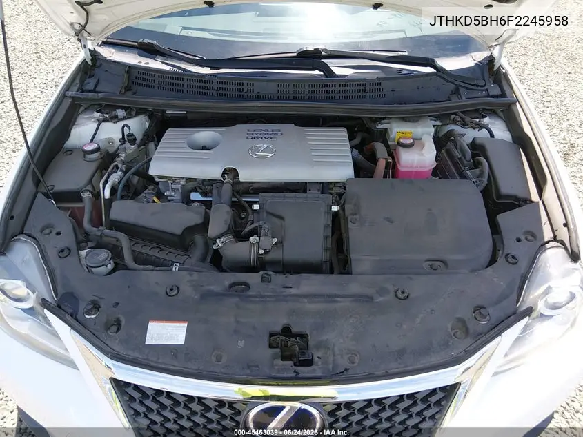 2015 Lexus Ct 200H VIN: JTHKD5BH6F2245958 Lot: 45463039
