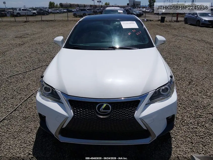 2015 Lexus Ct 200H VIN: JTHKD5BH6F2245958 Lot: 45463039