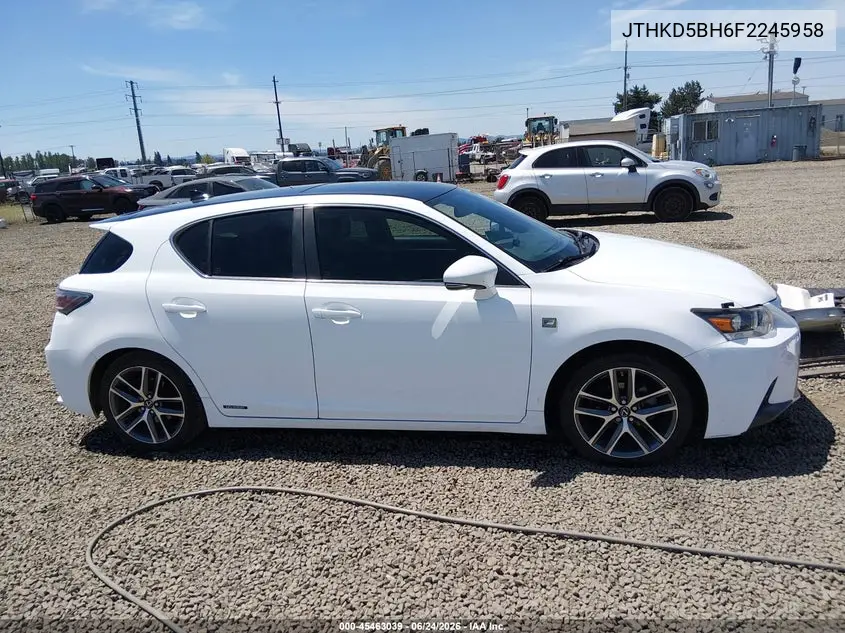 2015 Lexus Ct 200H VIN: JTHKD5BH6F2245958 Lot: 45463039