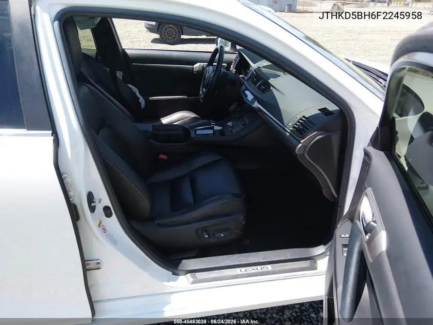 2015 Lexus Ct 200H VIN: JTHKD5BH6F2245958 Lot: 45463039