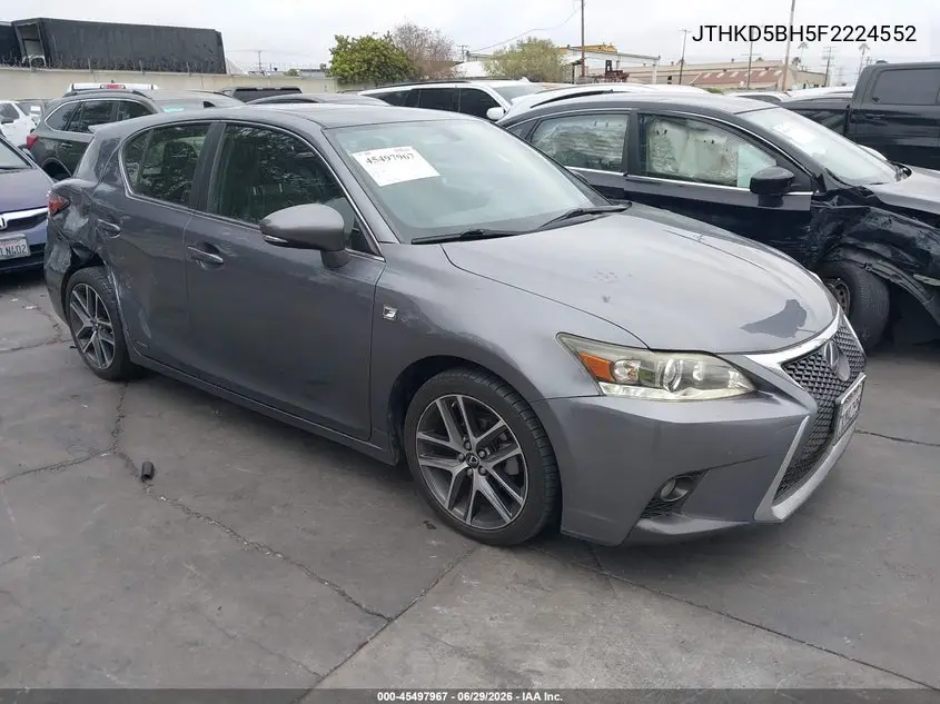 2015 Lexus Ct 200H VIN: JTHKD5BH5F2224552 Lot: 45497967
