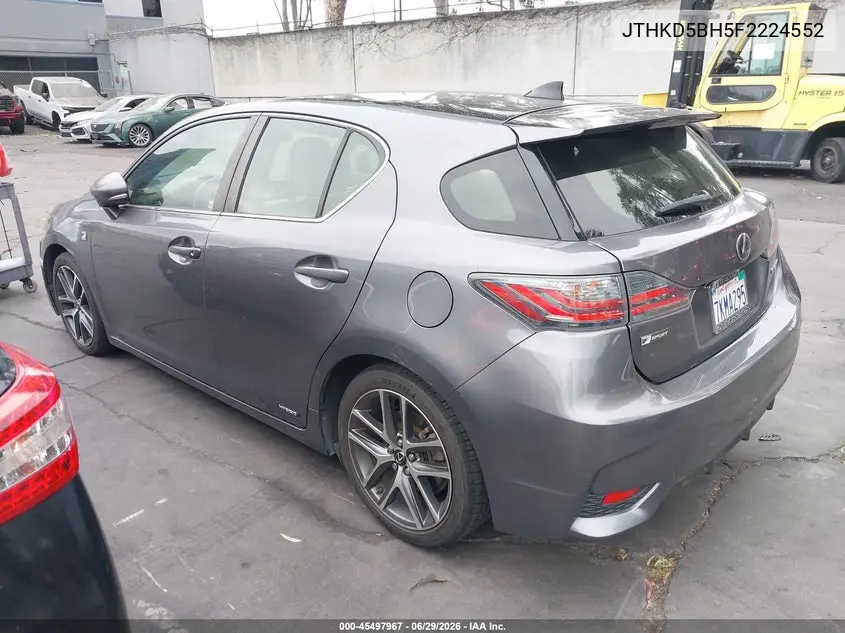 2015 Lexus Ct 200H VIN: JTHKD5BH5F2224552 Lot: 45497967