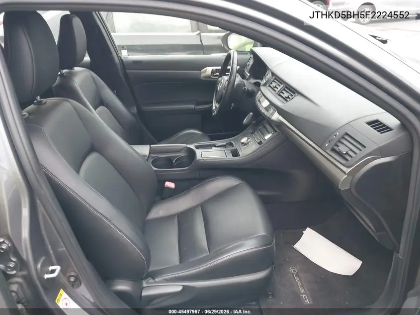 2015 Lexus Ct 200H VIN: JTHKD5BH5F2224552 Lot: 45497967