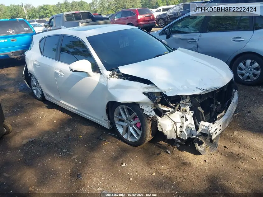 2015 Lexus Ct 200H VIN: JTHKD5BH8F2222424 Lot: 45521068