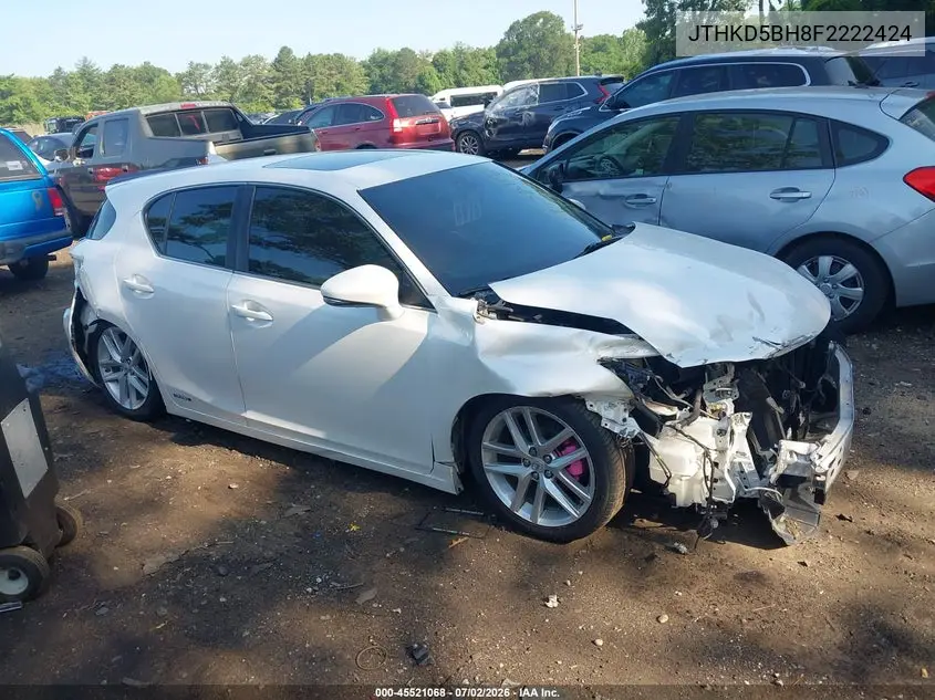 2015 Lexus Ct 200H VIN: JTHKD5BH8F2222424 Lot: 45521068