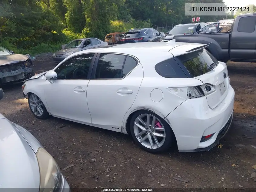 2015 Lexus Ct 200H VIN: JTHKD5BH8F2222424 Lot: 45521068