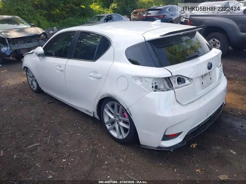 2015 Lexus Ct 200H VIN: JTHKD5BH8F2222424 Lot: 45521068