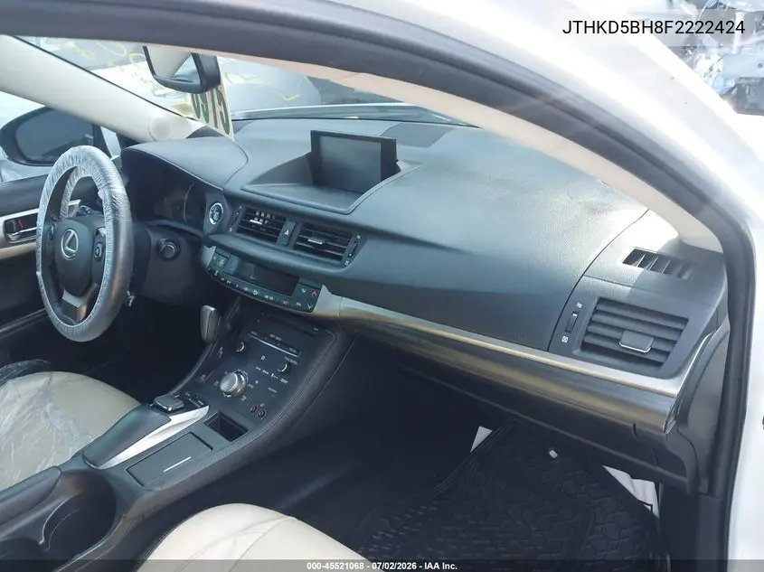 2015 Lexus Ct 200H VIN: JTHKD5BH8F2222424 Lot: 45521068
