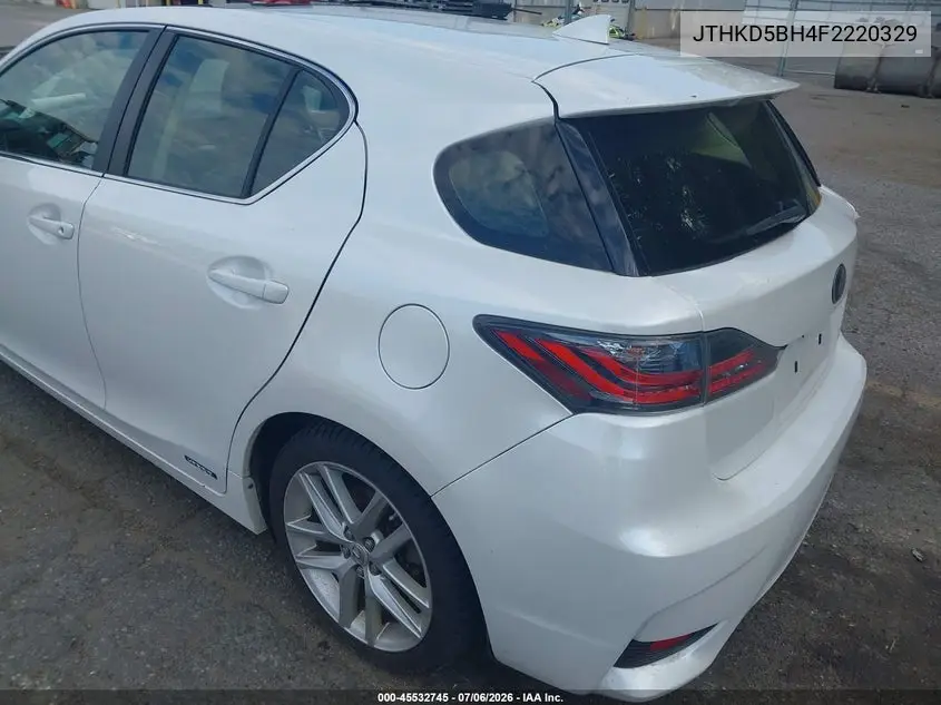 2015 Lexus Ct 200H VIN: JTHKD5BH4F2220329 Lot: 45532745