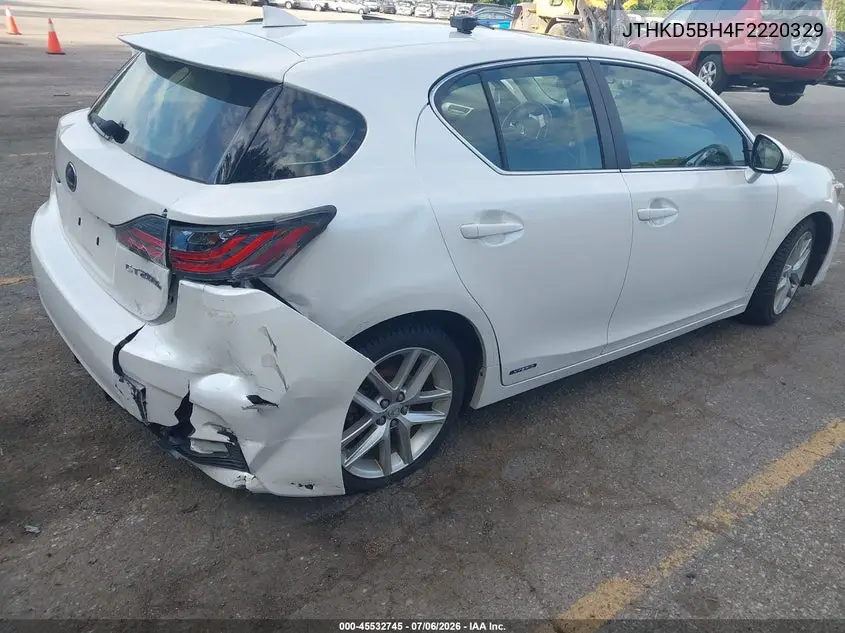 2015 Lexus Ct 200H VIN: JTHKD5BH4F2220329 Lot: 45532745