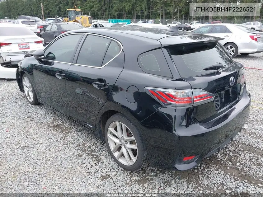 2015 Lexus Ct 200H VIN: JTHKD5BH4F2226521 Lot: 45546379