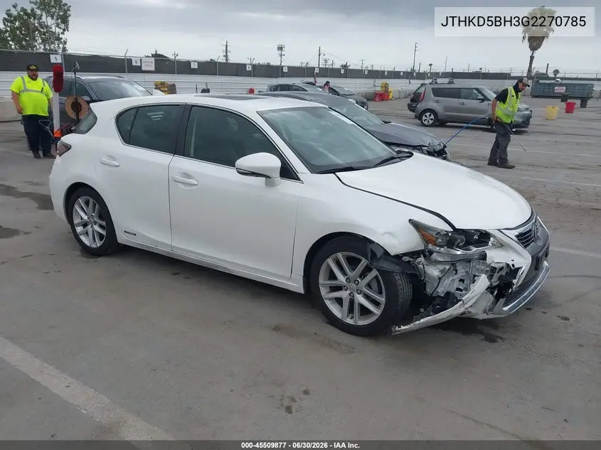 2016 Lexus Ct 200H VIN: JTHKD5BH3G2270785 Lot: 45509877