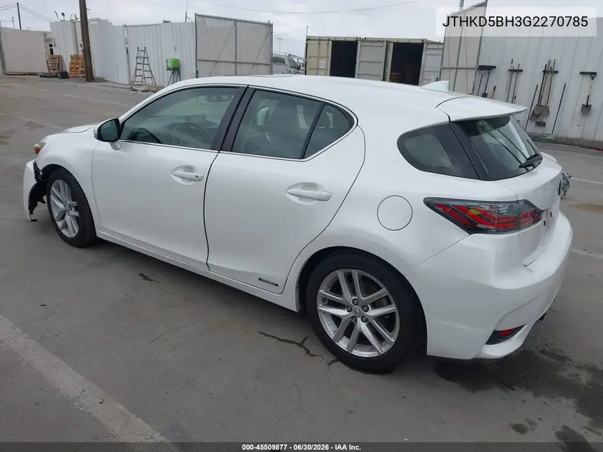2016 Lexus Ct 200H VIN: JTHKD5BH3G2270785 Lot: 45509877