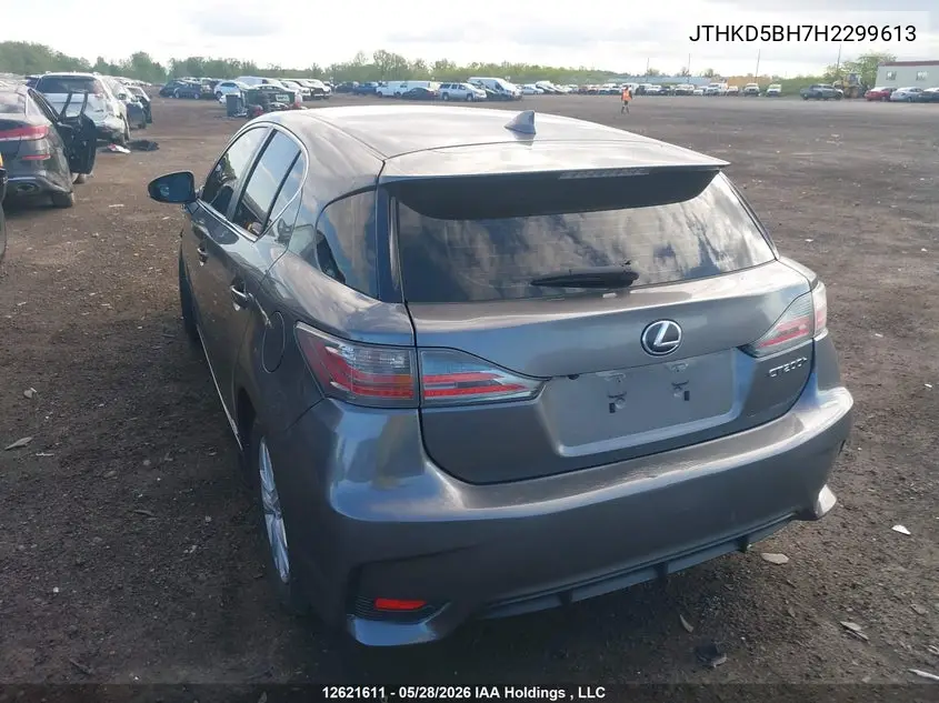 2017 Lexus Ct 200H VIN: JTHKD5BH7H2299613 Lot: 12621611