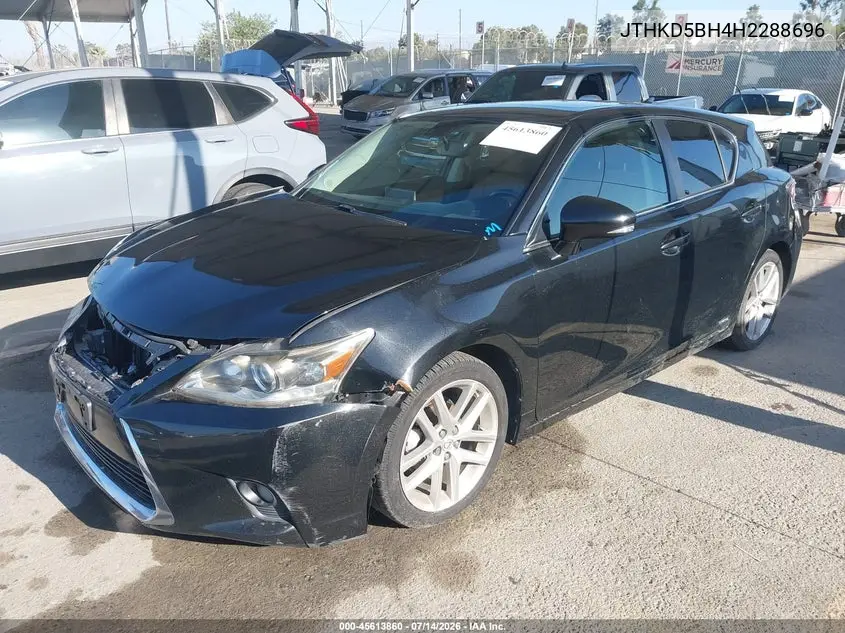 2017 Lexus Ct 200H VIN: JTHKD5BH4H2288696 Lot: 45613860