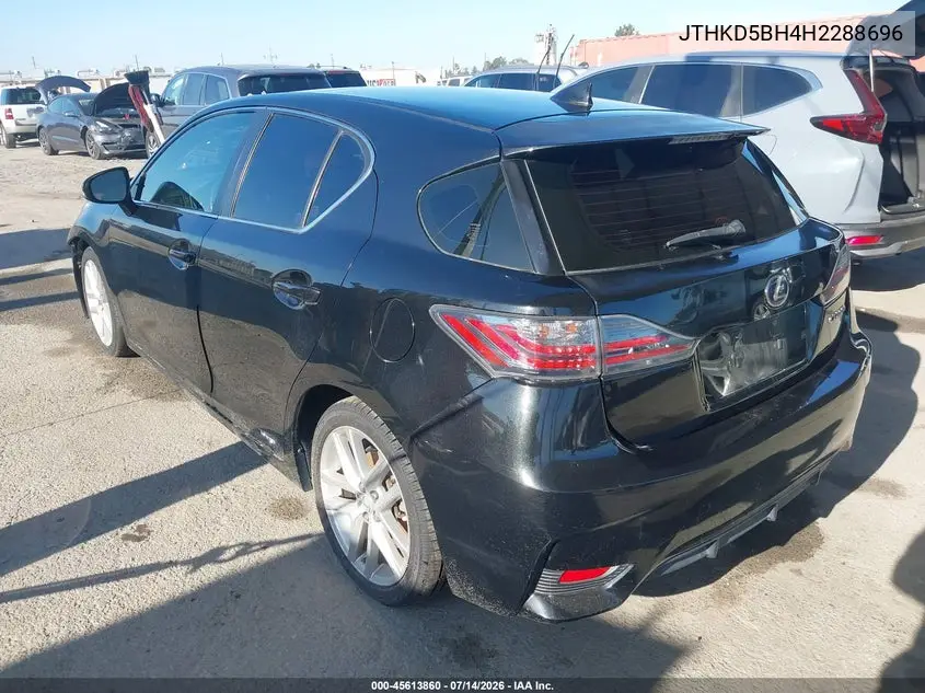2017 Lexus Ct 200H VIN: JTHKD5BH4H2288696 Lot: 45613860