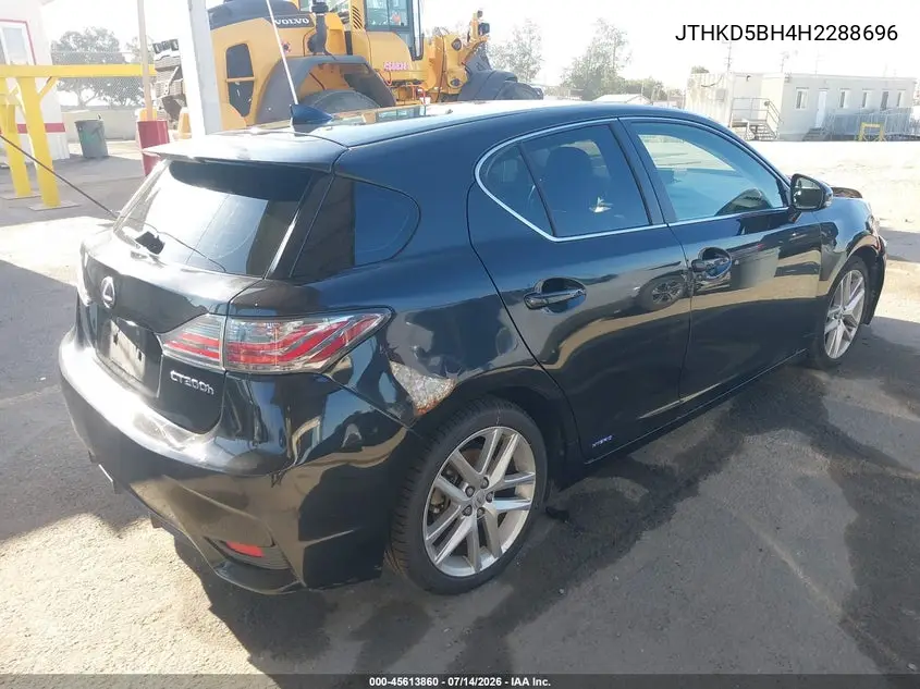 2017 Lexus Ct 200H VIN: JTHKD5BH4H2288696 Lot: 45613860