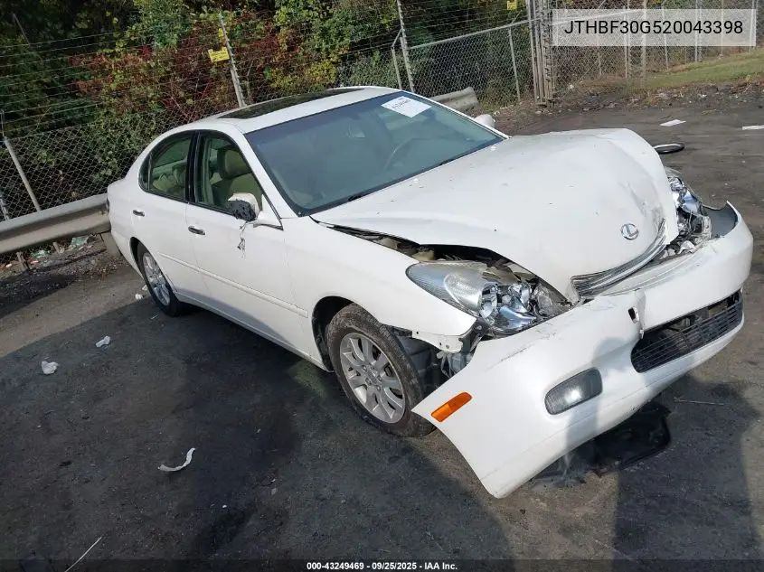 JTHBF30G520043398 2002 Lexus Es 300
