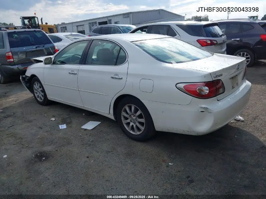 JTHBF30G520043398 2002 Lexus Es 300