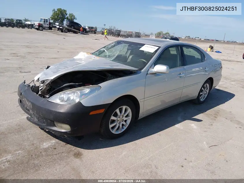 2002 Lexus Es 300 VIN: JTHBF30G825024251 Lot: 45659854