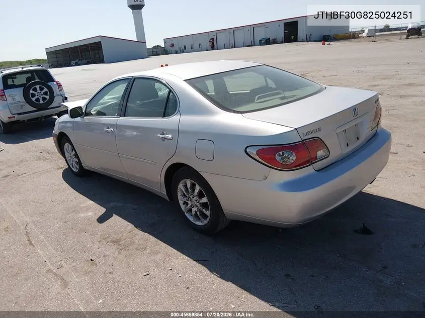 2002 Lexus Es 300 VIN: JTHBF30G825024251 Lot: 45659854