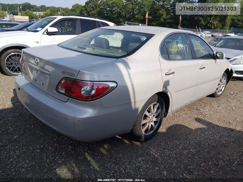 2002 Lexus Es 300 VIN: JTHBF30G825021303 Lot: 45667707