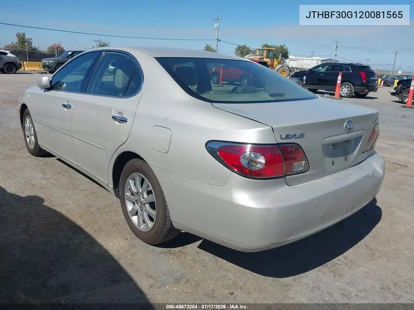 2002 Lexus Es 300 VIN: JTHBF30G120081565 Lot: 45673204