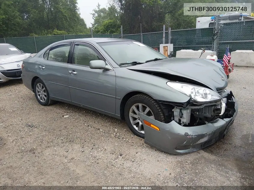 2003 Lexus Es 300 VIN: JTHBF30G930125748 Lot: 45221902