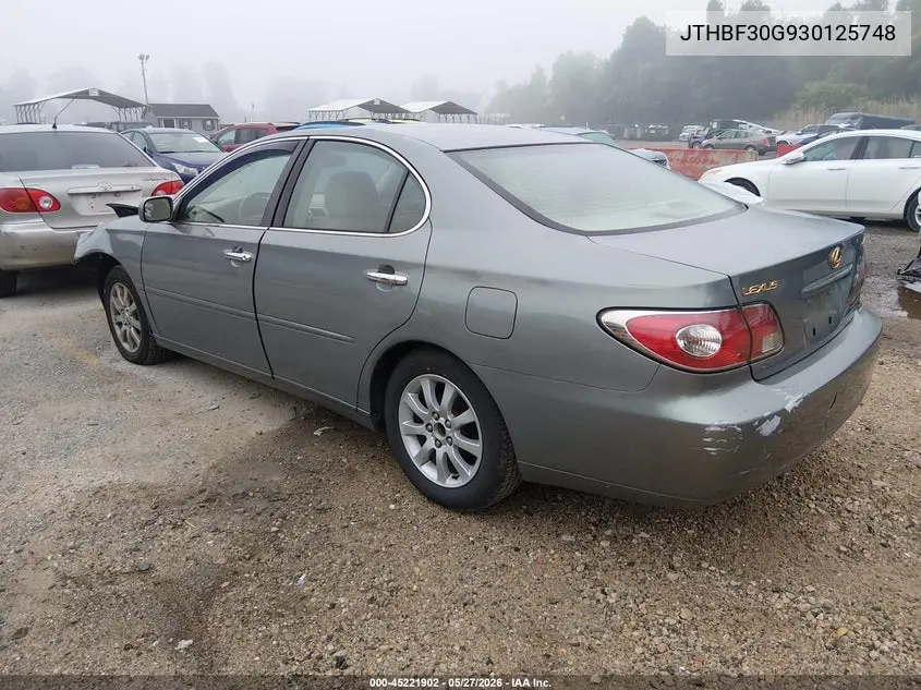 2003 Lexus Es 300 VIN: JTHBF30G930125748 Lot: 45221902