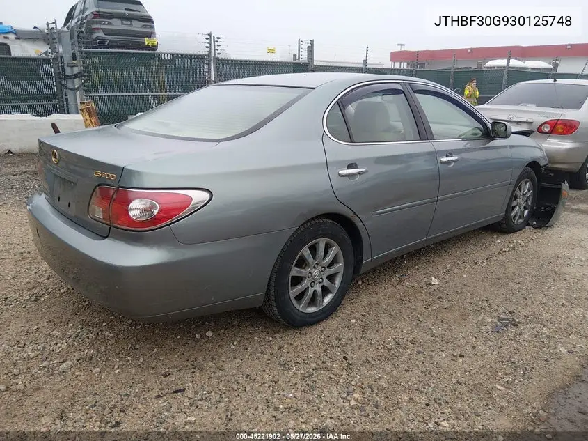 2003 Lexus Es 300 VIN: JTHBF30G930125748 Lot: 45221902