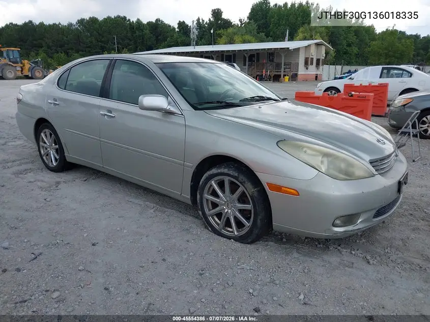 2003 Lexus Es 300 VIN: JTHBF30G136018335 Lot: 45554386