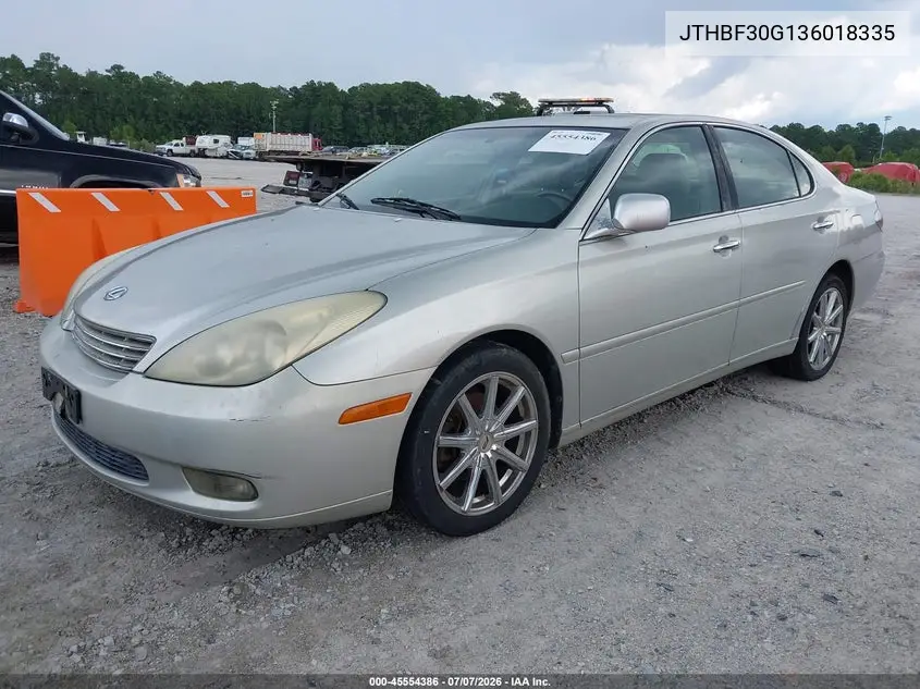 2003 Lexus Es 300 VIN: JTHBF30G136018335 Lot: 45554386