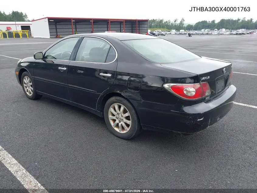2004 Lexus Es 330 VIN: JTHBA30GX40001763 Lot: 45679501