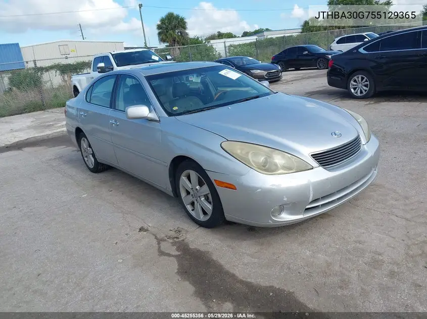 2005 Lexus Es 330 VIN: JTHBA30G755129365 Lot: 45255356