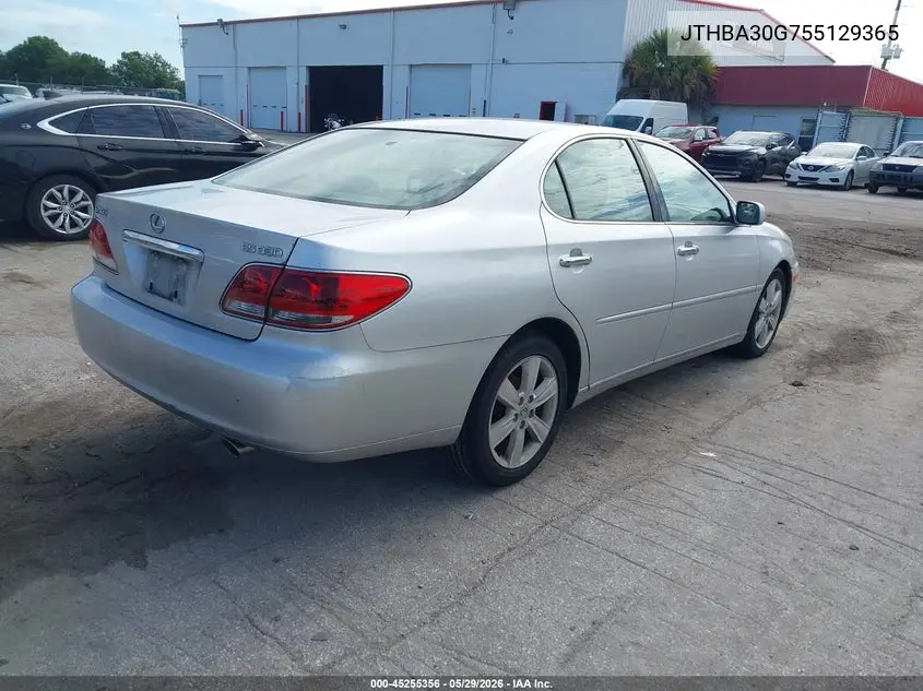 2005 Lexus Es 330 VIN: JTHBA30G755129365 Lot: 45255356