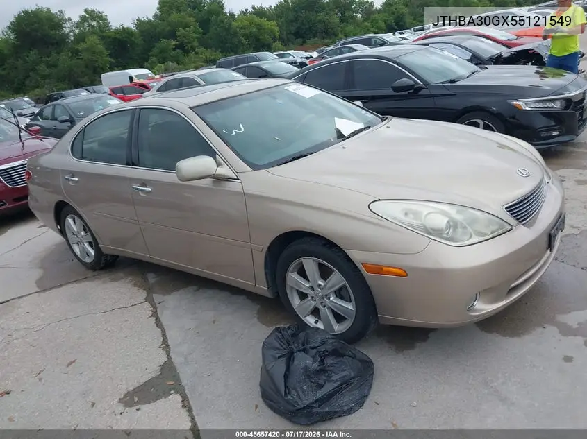 2005 Lexus Es 330 VIN: JTHBA30GX55121549 Lot: 45657420
