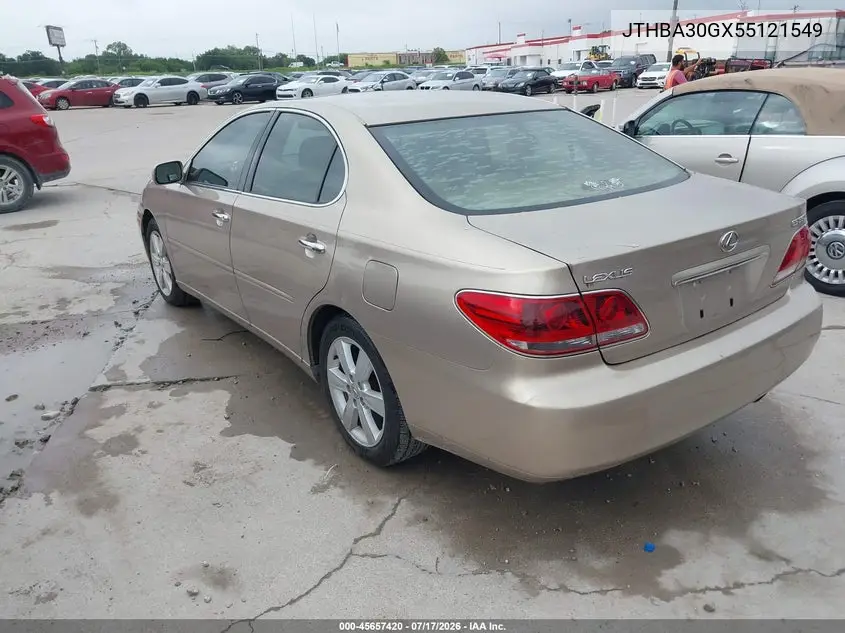 2005 Lexus Es 330 VIN: JTHBA30GX55121549 Lot: 45657420