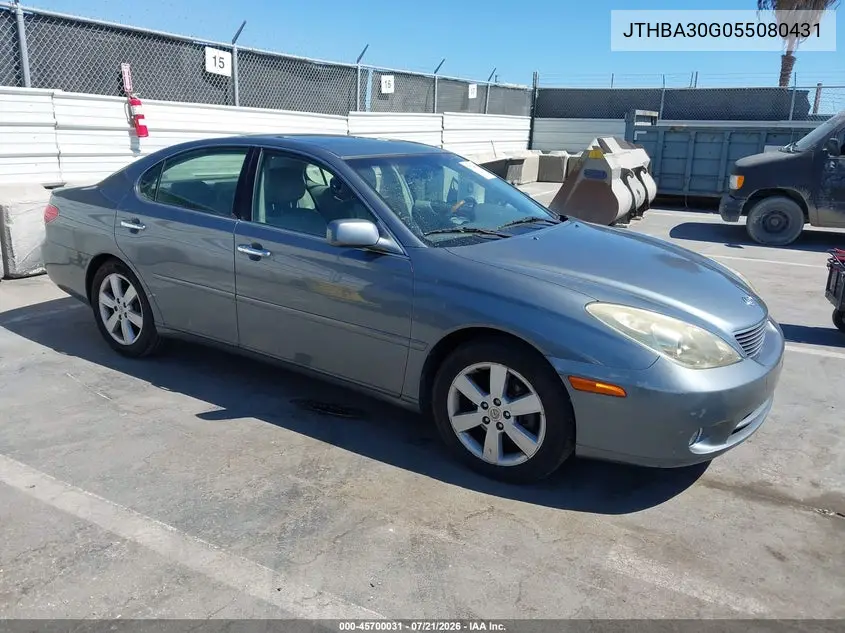2005 Lexus Es 330 VIN: JTHBA30G055080431 Lot: 45700031