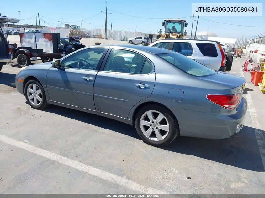 2005 Lexus Es 330 VIN: JTHBA30G055080431 Lot: 45700031