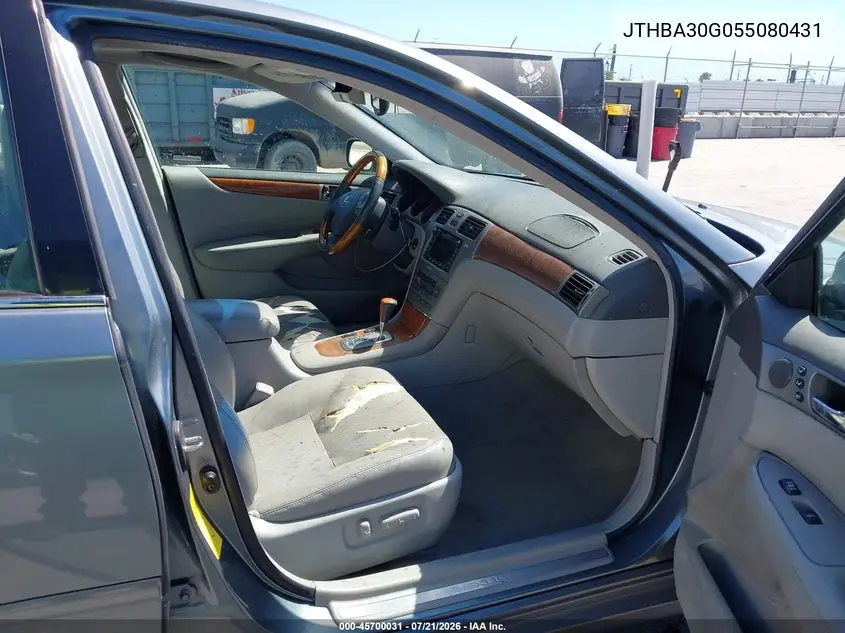 2005 Lexus Es 330 VIN: JTHBA30G055080431 Lot: 45700031
