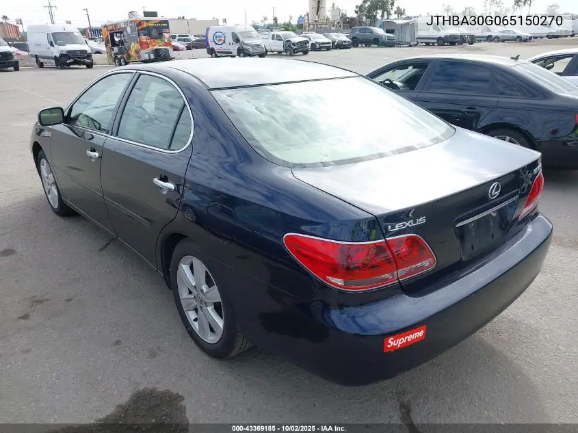JTHBA30G065150270 2006 Lexus Es 330